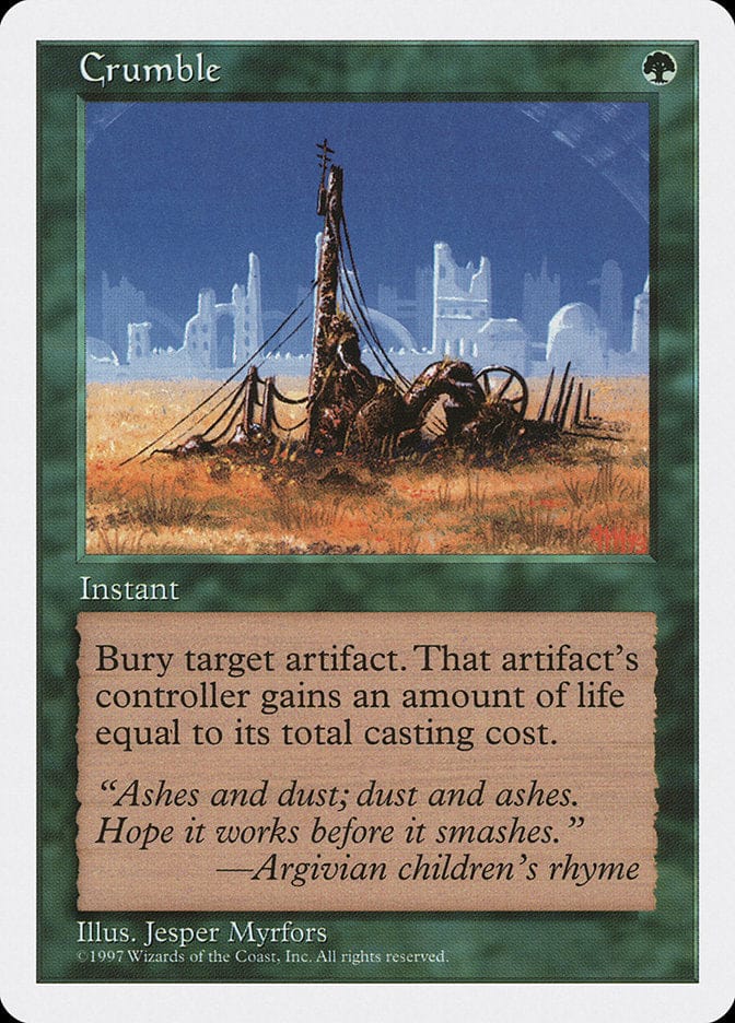 Crumble [Fifth Edition] Magic: The Gathering