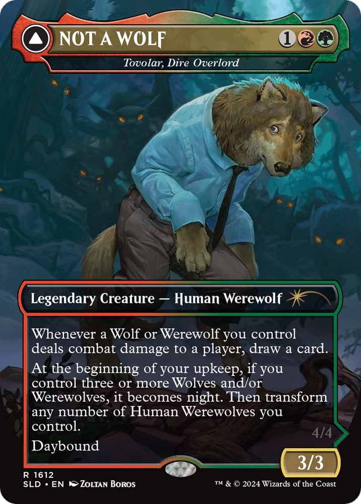 NOT A WOLF - Tovolar, Dire Overlord [Secret Lair Drop Series] Magic: The Gathering