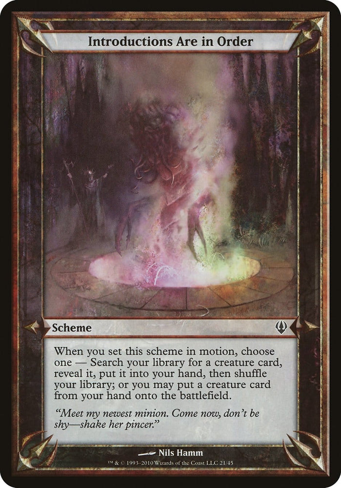 Introductions Are in Order (Schemes) [Archenemy Schemes] Magic: The Gathering