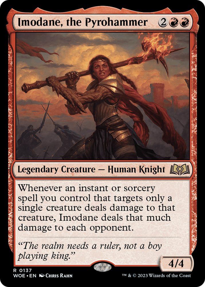 Imodane, the Pyrohammer [Wilds of Eldraine] Magic: The Gathering