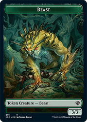 Beast // Beast Double-Sided Token [Starter Commander Decks] Magic: The Gathering