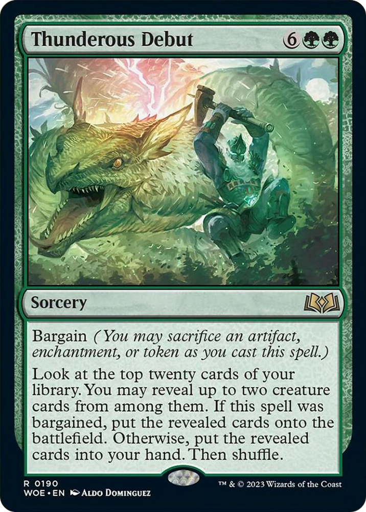Thunderous Debut [Wilds of Eldraine] Magic: The Gathering