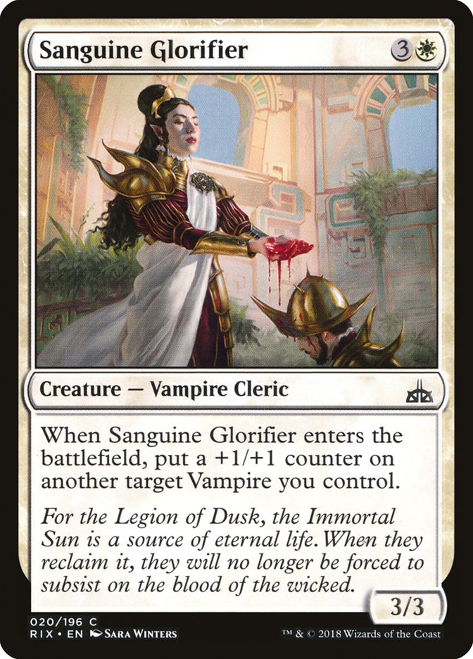 Sanguine Glorifier [Rivals of Ixalan] Magic: The Gathering