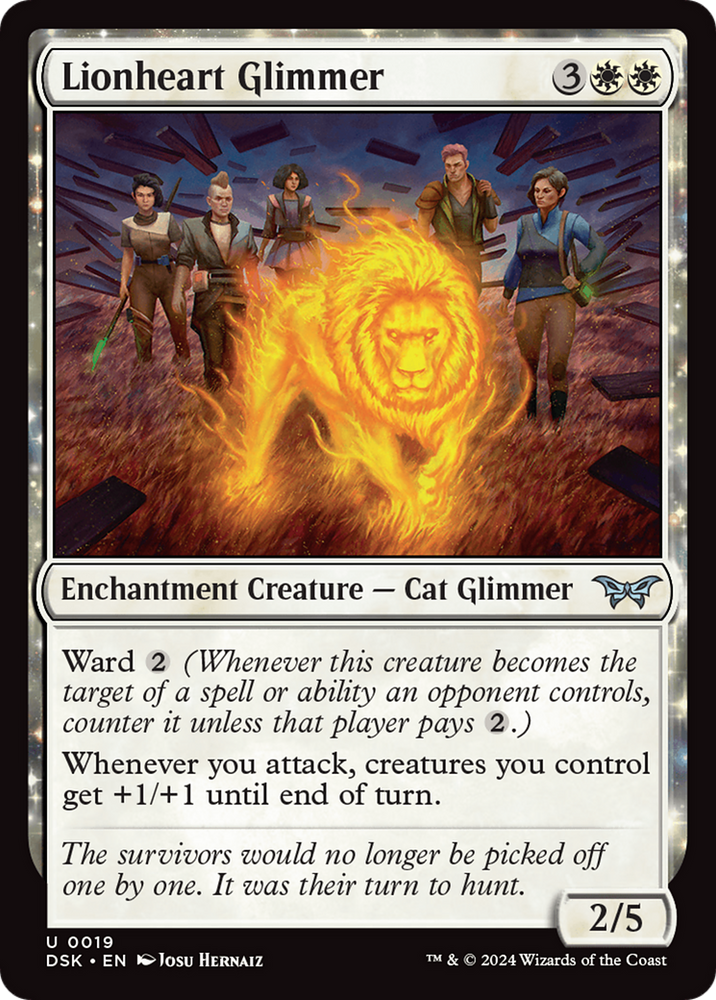 Lionheart Glimmer [Duskmourn: House of Horror] Magic: The Gathering