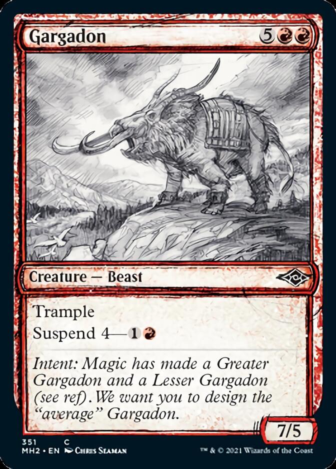 Gargadon (Sketch) [Modern Horizons 2] Magic: The Gathering