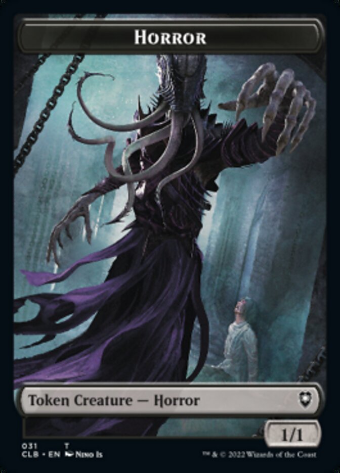Horror // Centaur Double-Sided Token [Commander Legends: Battle for Baldur's Gate Tokens] Magic: The Gathering