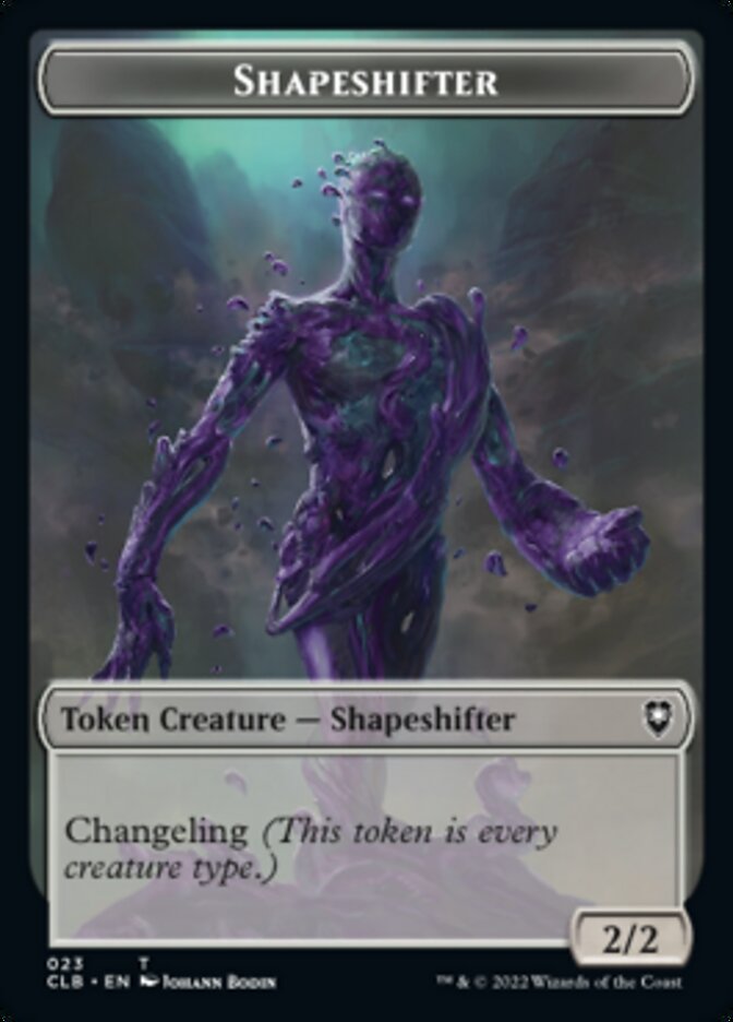 Kor Warrior // Shapeshifter (023) Double-Sided Token [Commander Legends: Battle for Baldur's Gate Tokens] Magic: The Gathering