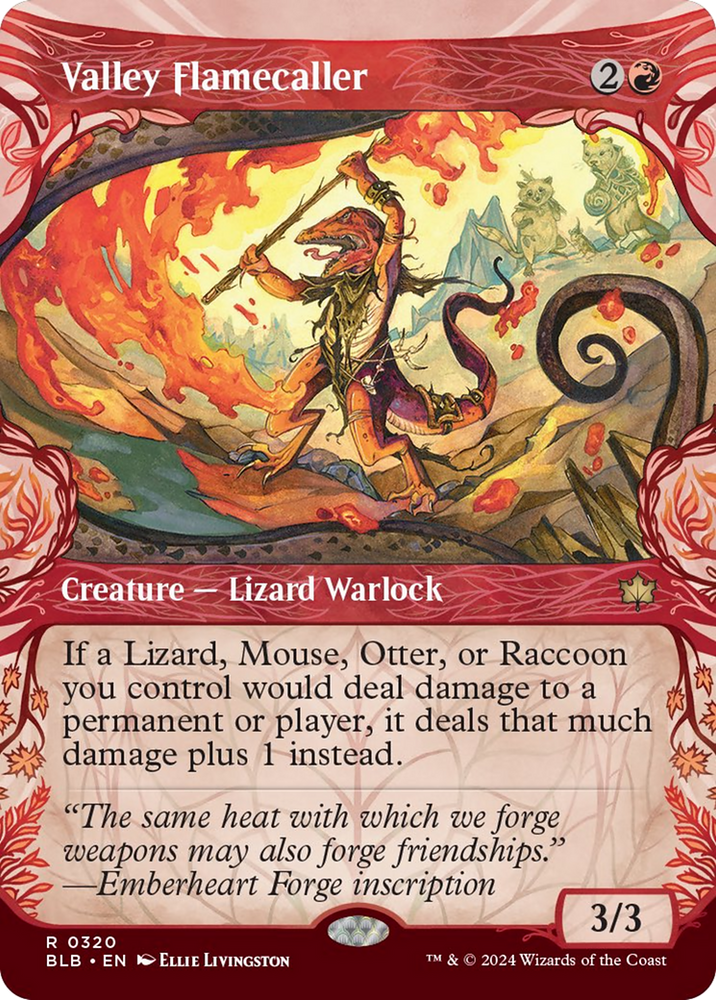 Valley Flamecaller (Showcase) [Bloomburrow] Magic: The Gathering