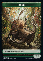 Boar // Ogre Double-Sided Token [Commander Legends: Battle for Baldur's Gate Tokens] Magic: The Gathering