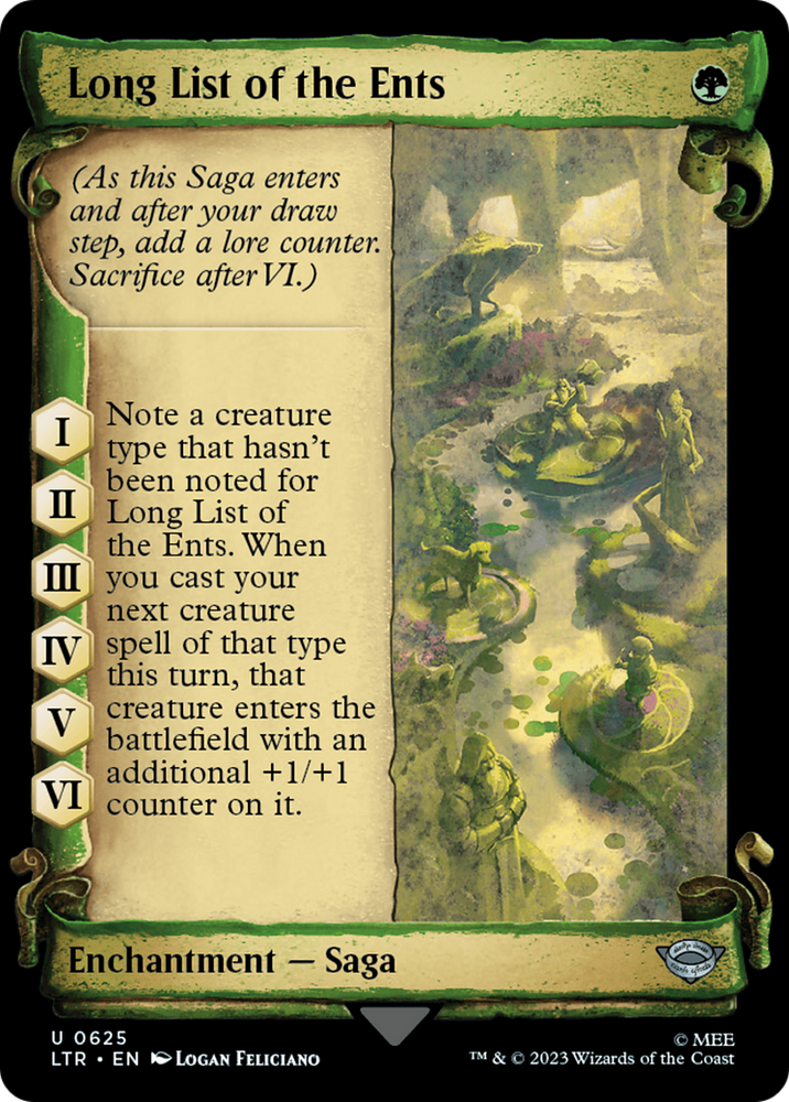 Long List of the Ents [The Lord of the Rings: Tales of Middle-Earth Showcase Scrolls] Magic: The Gathering