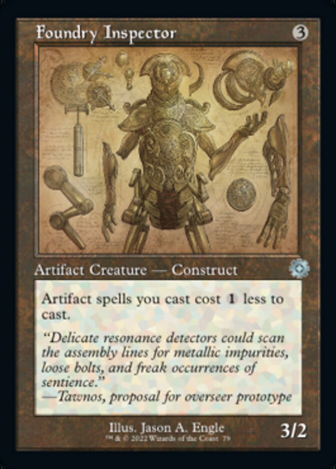 Foundry Inspector (Retro Schematic) [The Brothers' War Retro Artifacts] Magic: The Gathering