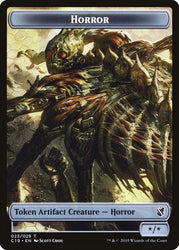 Angel of Sanctions // Horror Double-Sided Token [Commander 2019 Tokens] Magic: The Gathering