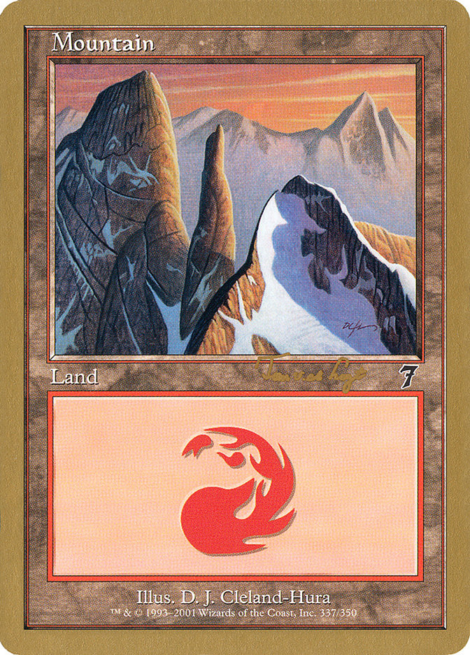Mountain (337) (Tom van de Logt) [World Championship Decks 2001] Magic: The Gathering