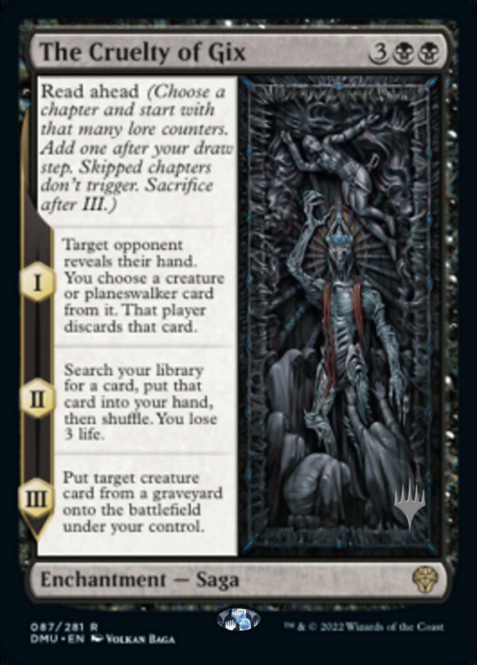 The Cruelty of Gix (Promo Pack) [Dominaria United Promos] Magic: The Gathering
