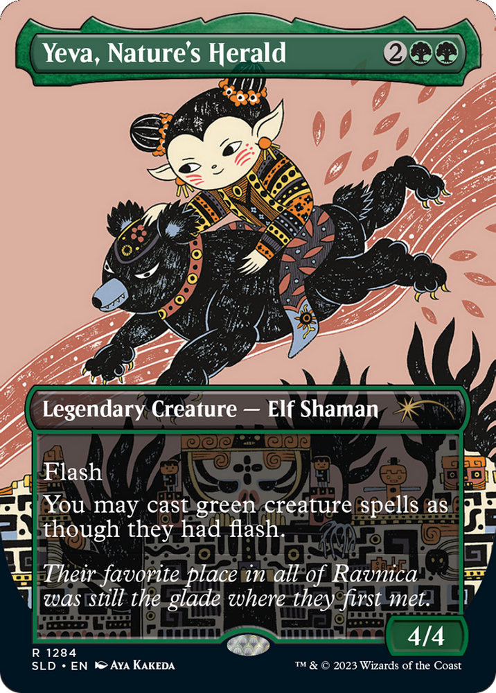 Yeva, Nature's Herald (Borderless) [Secret Lair Drop Series] Magic: The Gathering