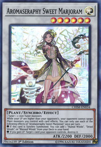 Aromaseraphy Sweet Marjoram [CHIM-EN034] Super Rare - Yugioh Cards For Your TCG Needs!