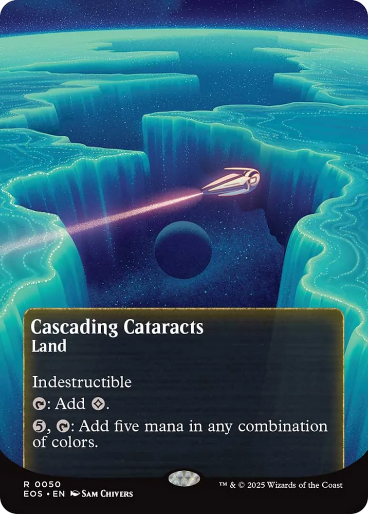 Cascading Cataracts Art Card (50/54) [Edge of Eternities Art Series] Magic: The Gathering