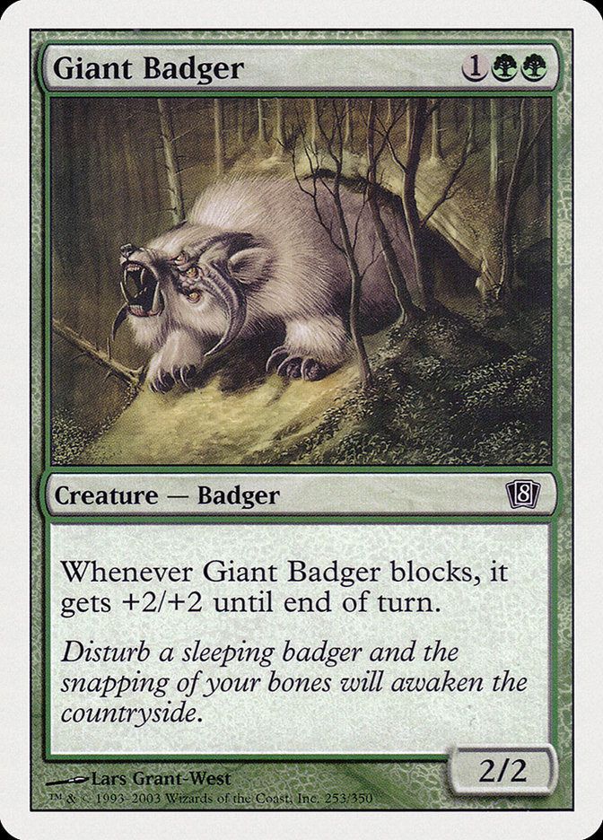 Giant Badger [Eighth Edition] Magic: The Gathering