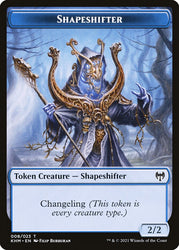 Human Warrior // Shapeshifter Double-Sided Token [Kaldheim Tokens] Magic: The Gathering
