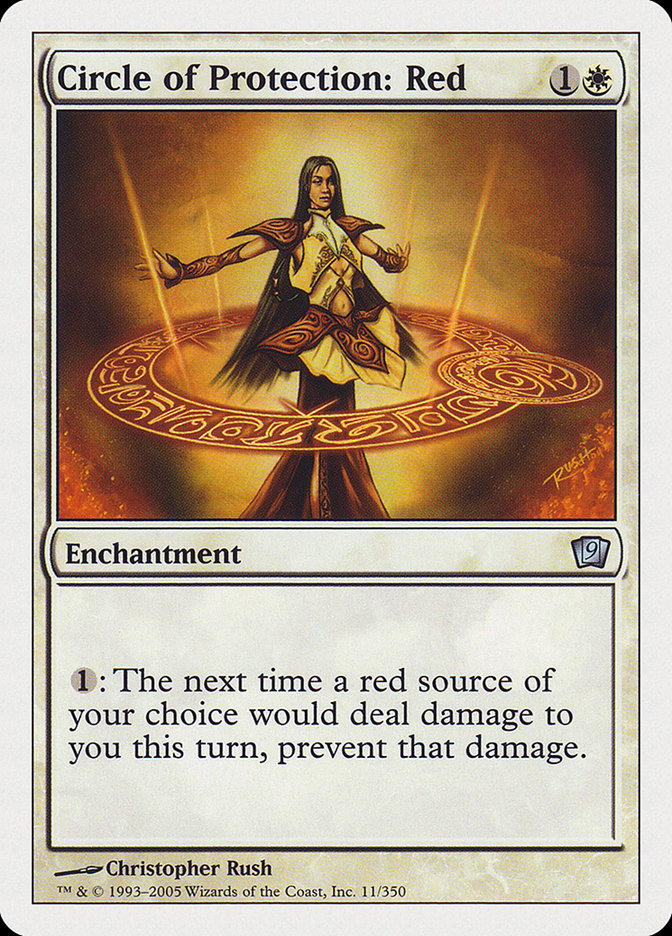 Circle of Protection: Red [Ninth Edition] Magic: The Gathering