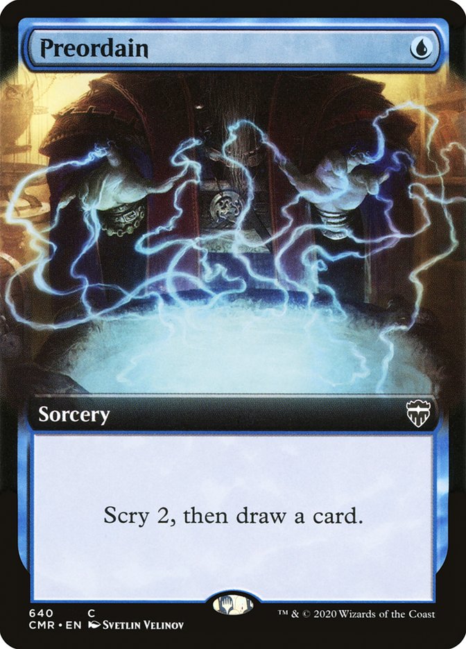 Preordain (Extended Art) [Commander Legends] Magic: The Gathering