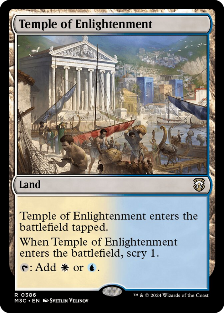 Temple of Enlightenment (Ripple Foil) [Modern Horizons 3 Commander] Magic: The Gathering