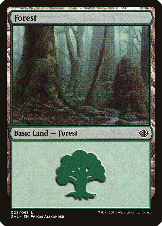 Forest (28) (Garruk vs. Liliana) [Duel Decks Anthology] Magic: The Gathering