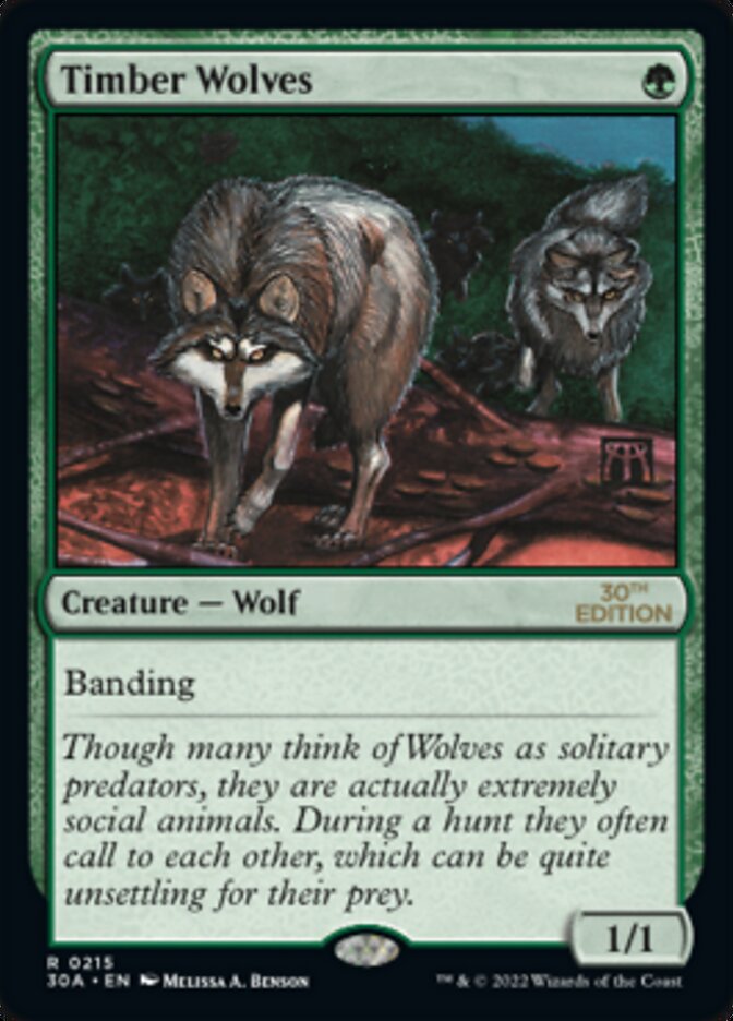 Timber Wolves [30th Anniversary Edition] Magic: The Gathering
