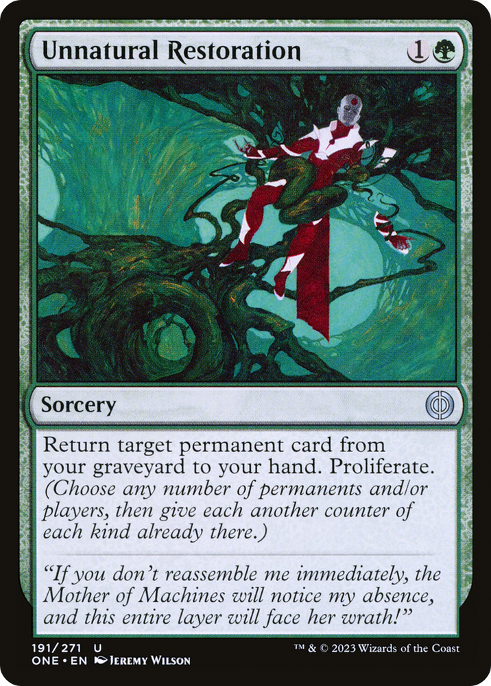 Unnatural Restoration [Phyrexia: All Will Be One] Magic: The Gathering