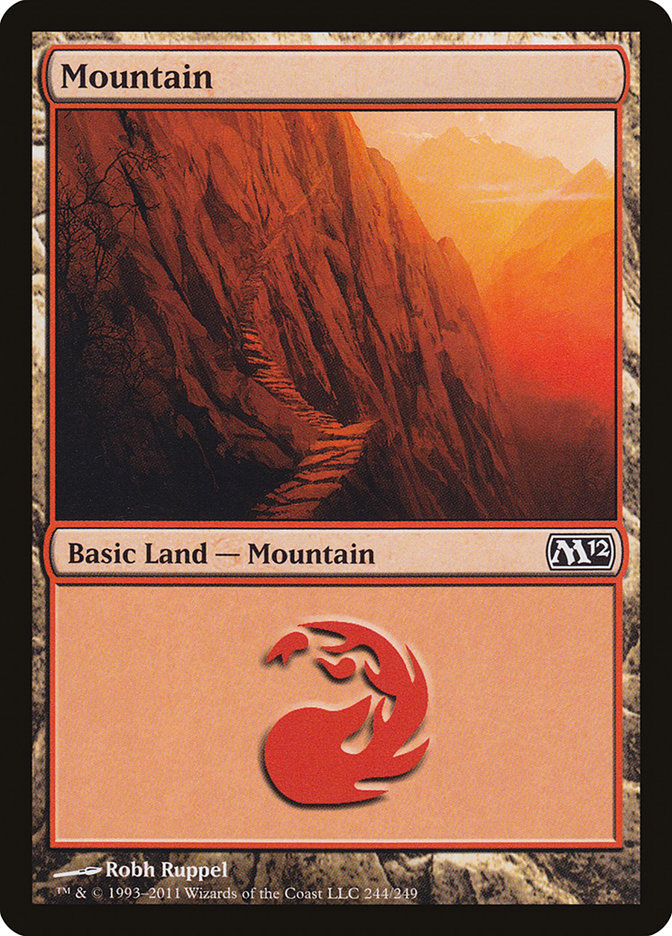 Mountain (244) [Magic 2012] Magic: The Gathering