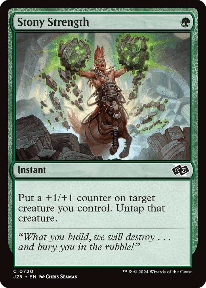 Stony Strength [Foundations Jumpstart] Magic: The Gathering