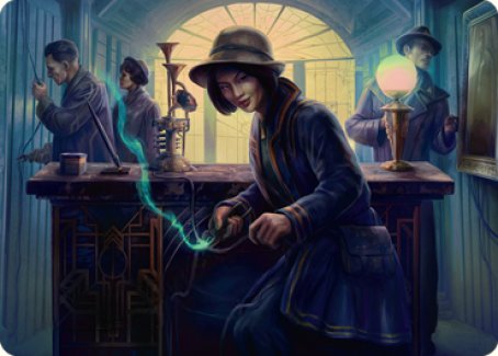 Wiretapping Art Card [Streets of New Capenna Art Series] Magic: The Gathering