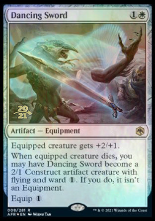 Dancing Sword [Dungeons & Dragons: Adventures in the Forgotten Realms Prerelease Promos] Magic: The Gathering