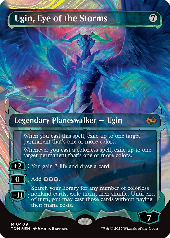 Ugin, Eye of the Storms (Showcase) (Halo Foil) [Tarkir: Dragonstorm] Magic: The Gathering