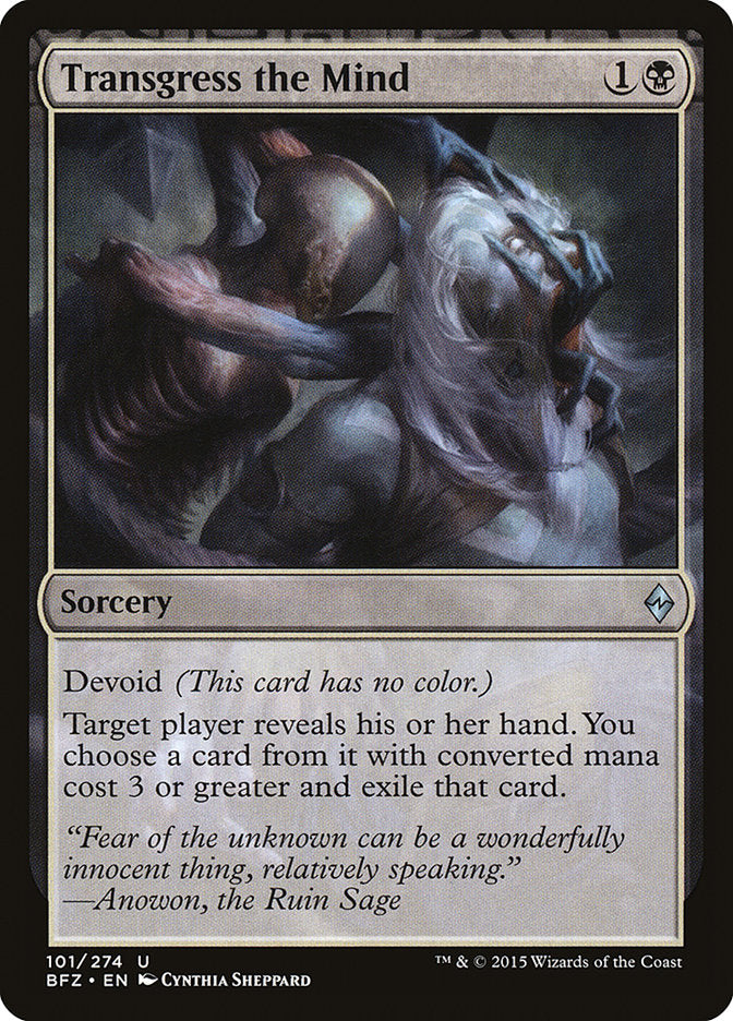 Transgress the Mind [Battle for Zendikar] Magic: The Gathering