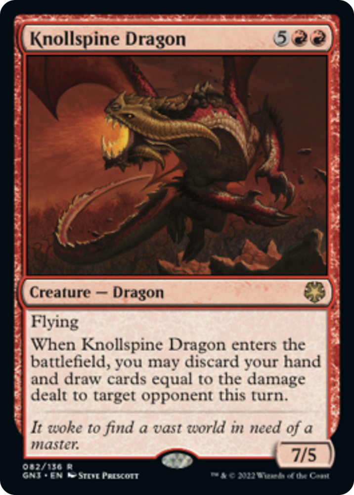 Knollspine Dragon [Game Night: Free-for-All] Magic: The Gathering