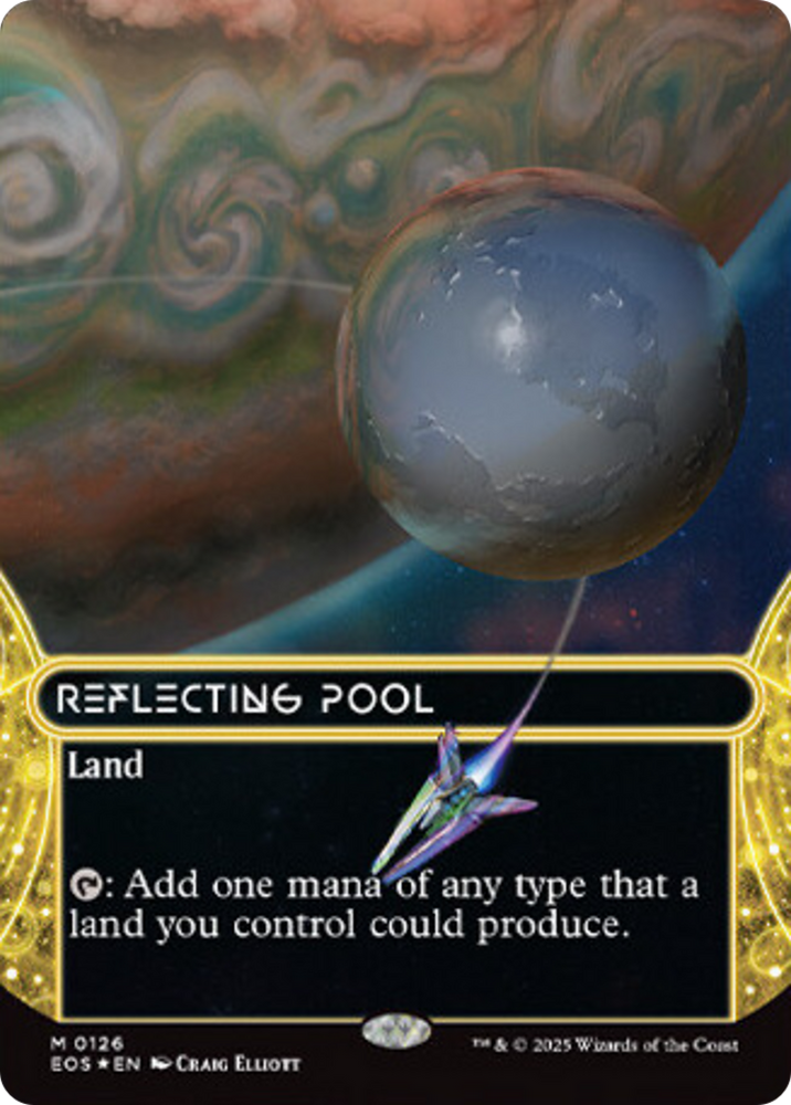 Reflecting Pool (0126) (Borderless) (Galaxy Foil) [Edge of Eternities: Stellar Sights] Magic: The Gathering