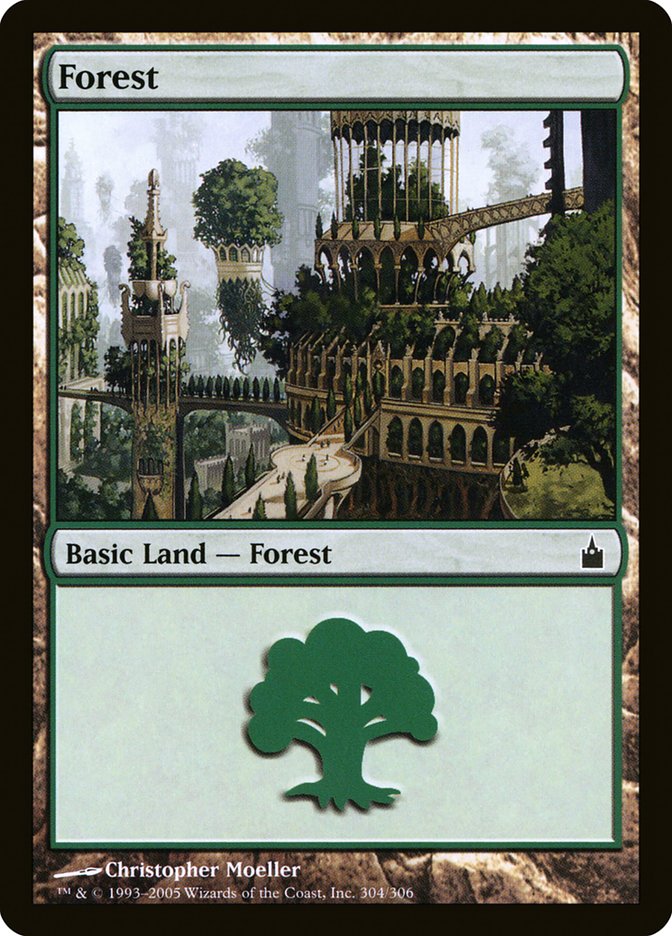 Forest (304) [Ravnica: City of Guilds] Magic: The Gathering