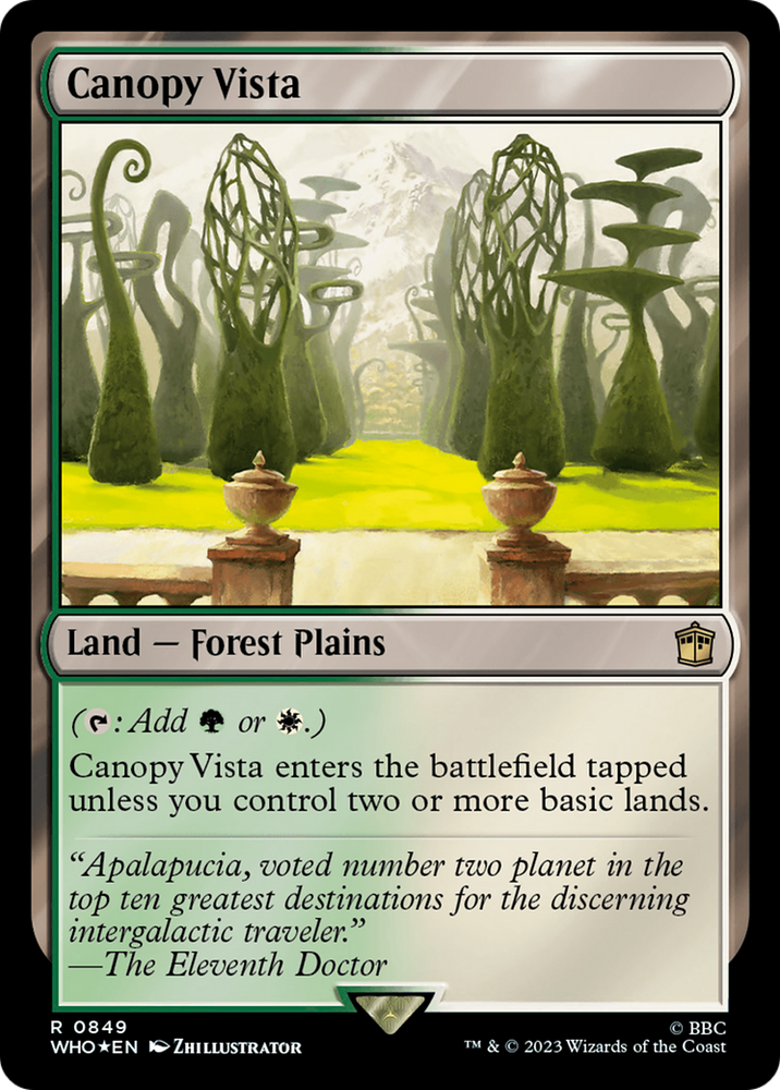 Canopy Vista (Surge Foil) [Doctor Who] Magic: The Gathering