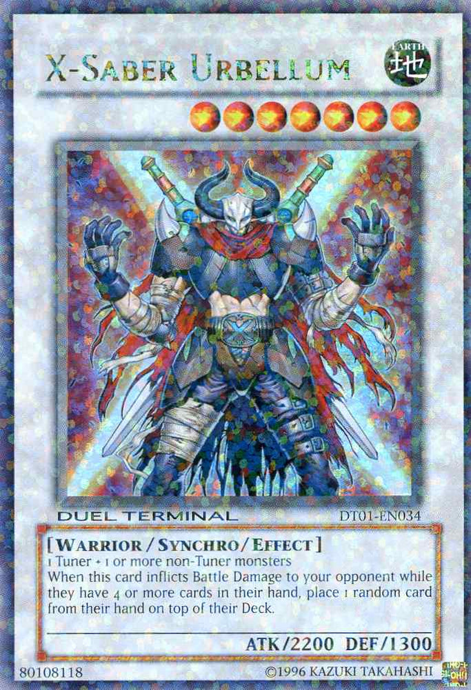 X-Saber Urbellum [DT01-EN034] Ultra Rare Yu-Gi-Oh!