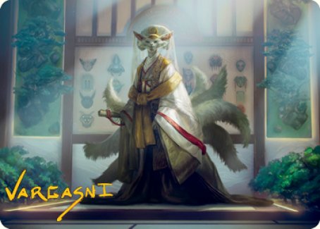 Light-Paws, Emperor's Voice Art Card (Gold-Stamped Signature) [Kamigawa: Neon Dynasty Art Series] Magic: The Gathering