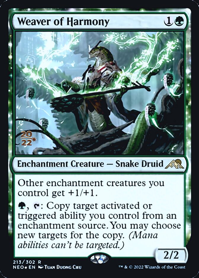 Weaver of Harmony [Kamigawa: Neon Dynasty Prerelease Promos] Magic: The Gathering