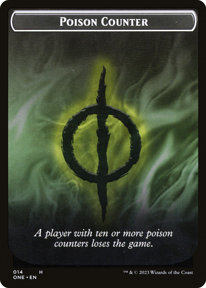 Poison Counter // Phyrexian Mite Double-Sided Token [Phyrexia: All Will Be One Tokens] Magic: The Gathering