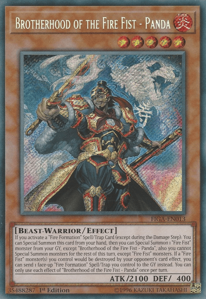 Brotherhood of the Fire Fist - Panda [FIGA-EN013] Secret Rare - Yugioh Cards For Your TCG Needs!