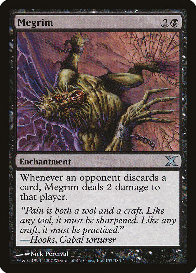 Megrim [Tenth Edition] Magic: The Gathering