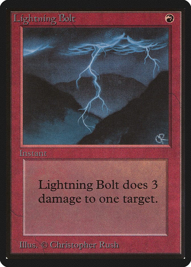 Lightning Bolt [Beta Edition] Magic: The Gathering