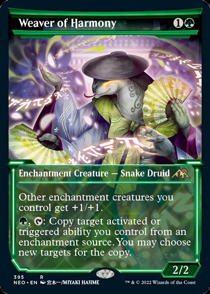 Weaver of Harmony (Showcase Soft Glow) [Kamigawa: Neon Dynasty] Magic: The Gathering