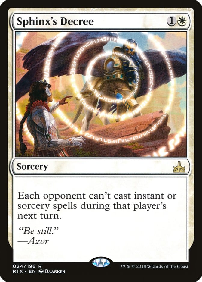 Sphinx's Decree [Rivals of Ixalan] Magic: The Gathering