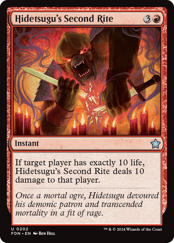 Hidetsugu's Second Rite [Foundations] Magic: The Gathering