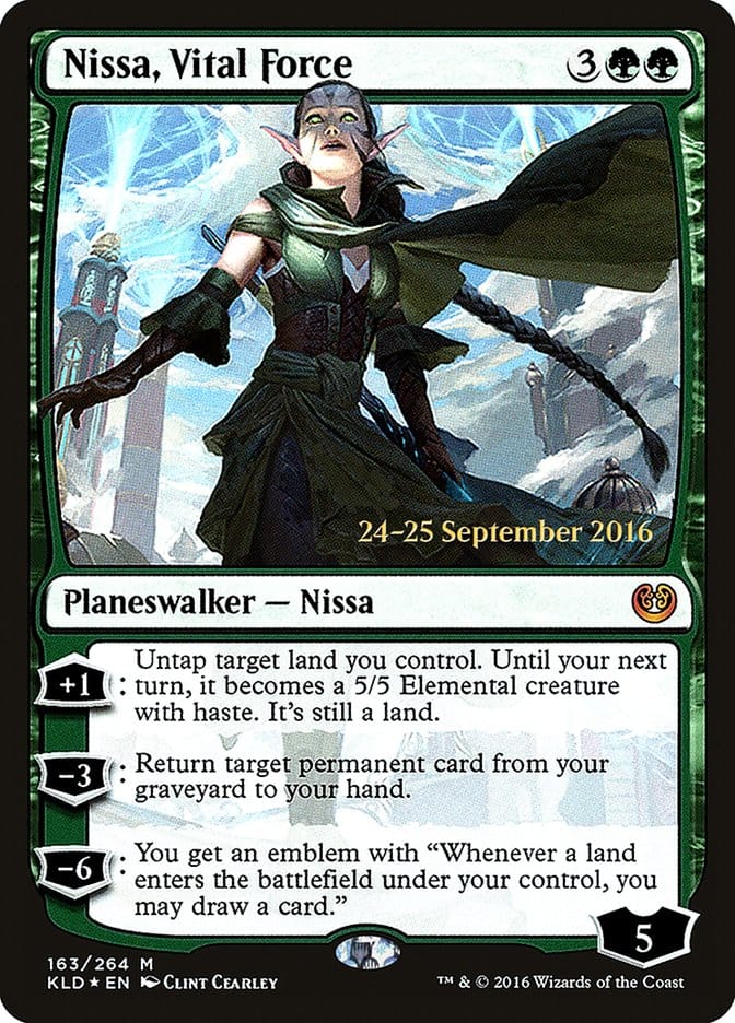 Nissa, Vital Force [Kaladesh Prerelease Promos] Magic: The Gathering